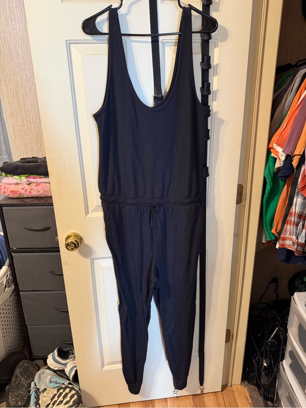 Athleta black Sleeveless Jumpsuit Romper